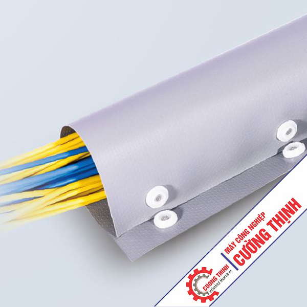 Vỏ bạt bọc dây điện cáp điện chống cháy có khuy bấm PC