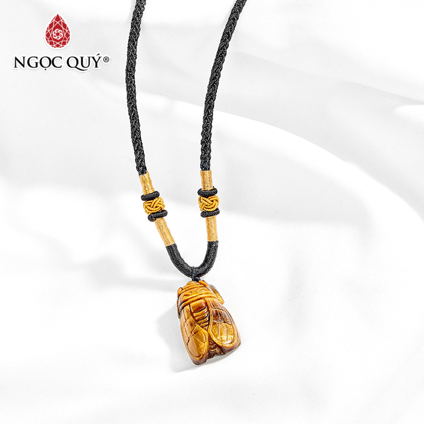 Mặt dây chuyền ngọc thiền thạch anh mắt hổ Ngọc Quý Gemstone