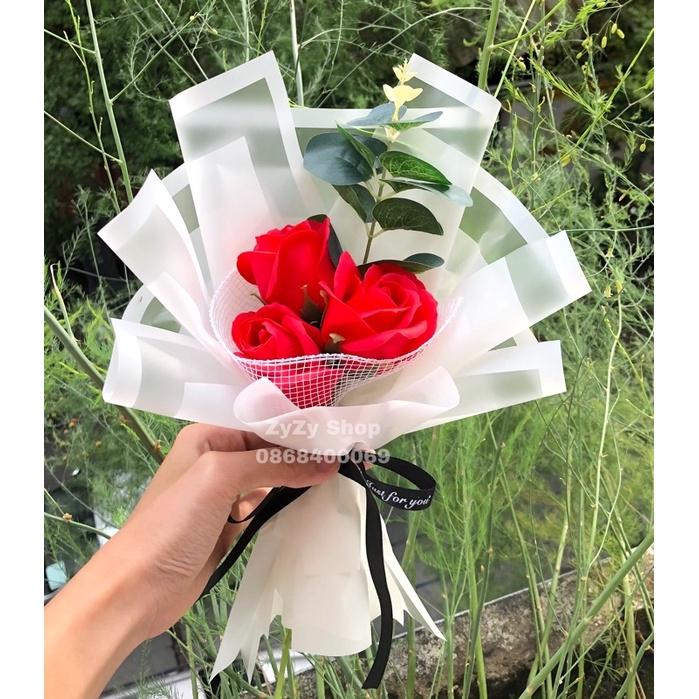 Hoa sáp 3 bông đầy tinh tế