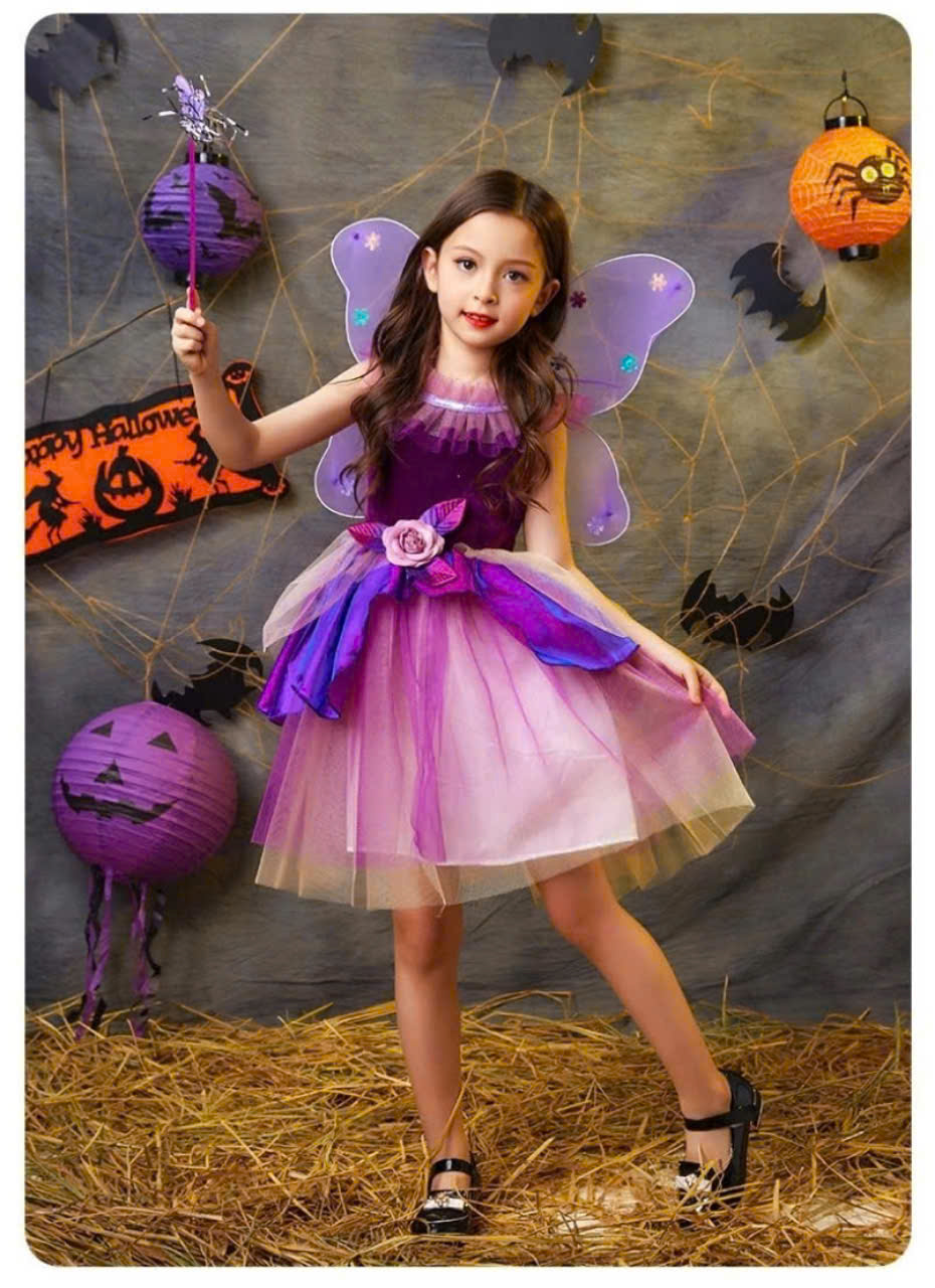 Đầm công chúa cosplay halloween cho bé gái mẫu nàng tiên hàng nhập Quảng châu (kèm cài cánh đũa thần)