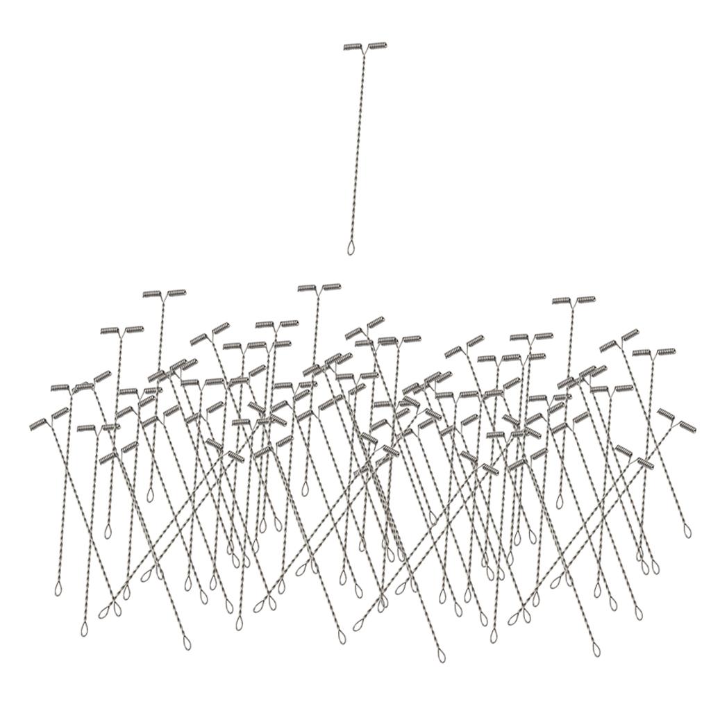 200x Fishing Balance Rig Hook Arms Connector T-shape Twisted String Hooks