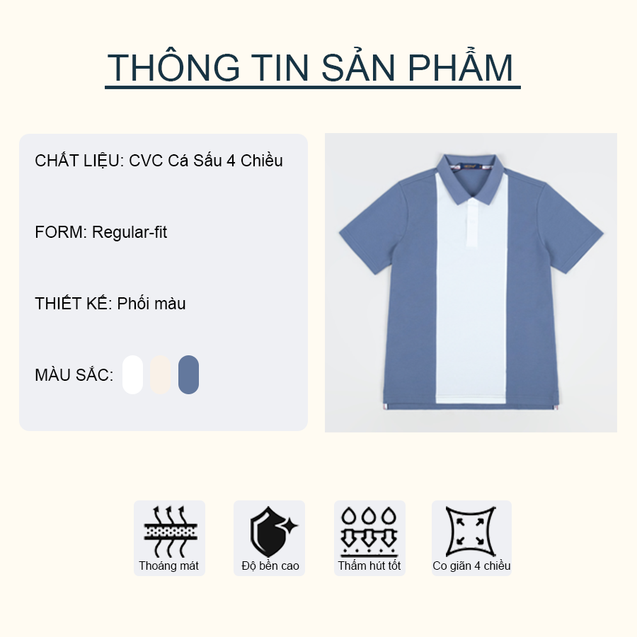 Áo Thun Polo Nam Cao Cấp VIỆT PHÁP / Form Basic - Chất liệu cotton co dãn thấm hút mồ hồi tốt 3204
