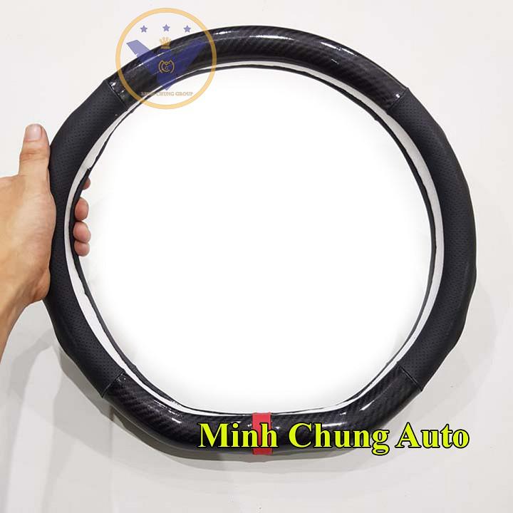Bọc vô lăng ô tô da cacbon 'Dcut phiên bản Sport