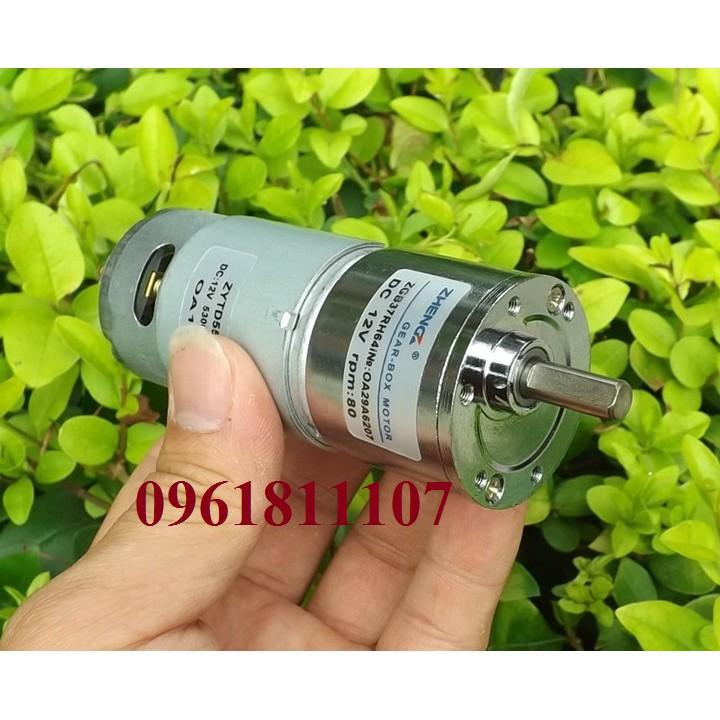 Motor giảm tốc 12V 555 80 vòng.phút 24V 120rpm