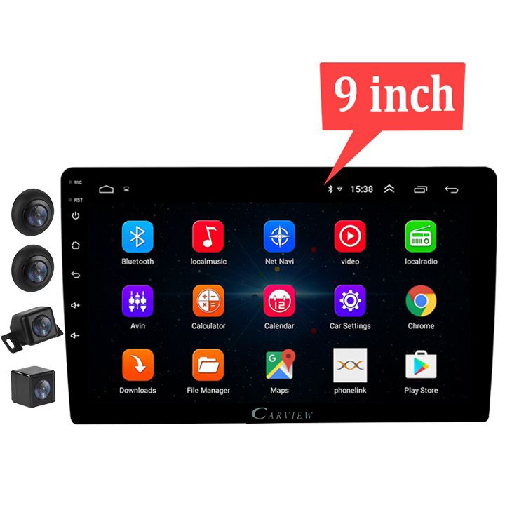 Bộ kết hợp 2 trong 1, màn hình DVD Android và Camera hành trình 360 độ Carview,  hệ điều hành: Android 10 – API 29, ghi hình 4 mắt cam, xóa bỏ tối đa điểm mù