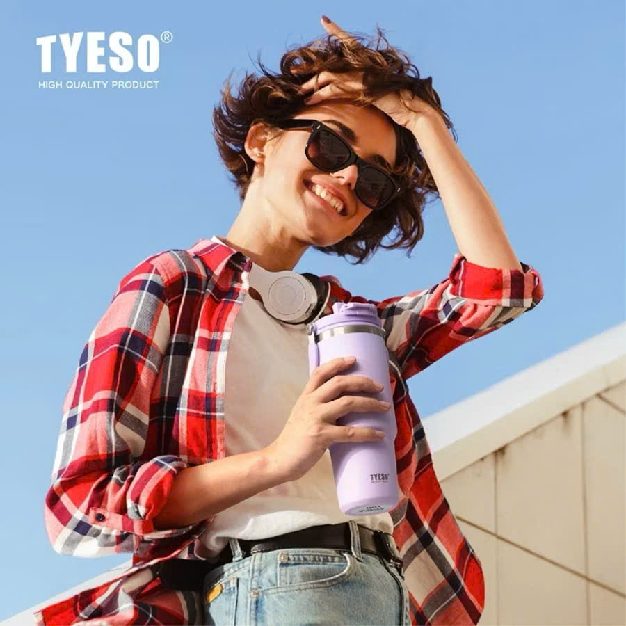 Cốc giữ nhiệt TYESO bằng thép không gỉ 304 Giữ nhiệt 12 tiếng, nhiều loại dung tích - Hàng chính hãng