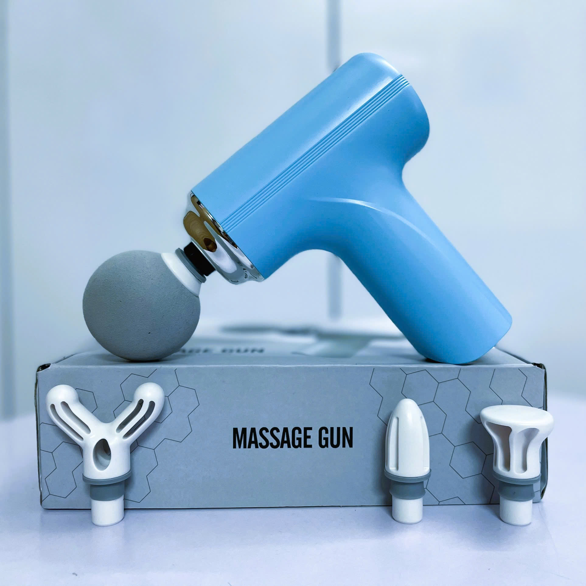 Máy Massage Cầm Tay Mini Cao Cấp - Cảm Biến Lực Nhấn Với 6 Chế Độ Massage Giúp Giảm Đau Mỏi, Giãn Cơ