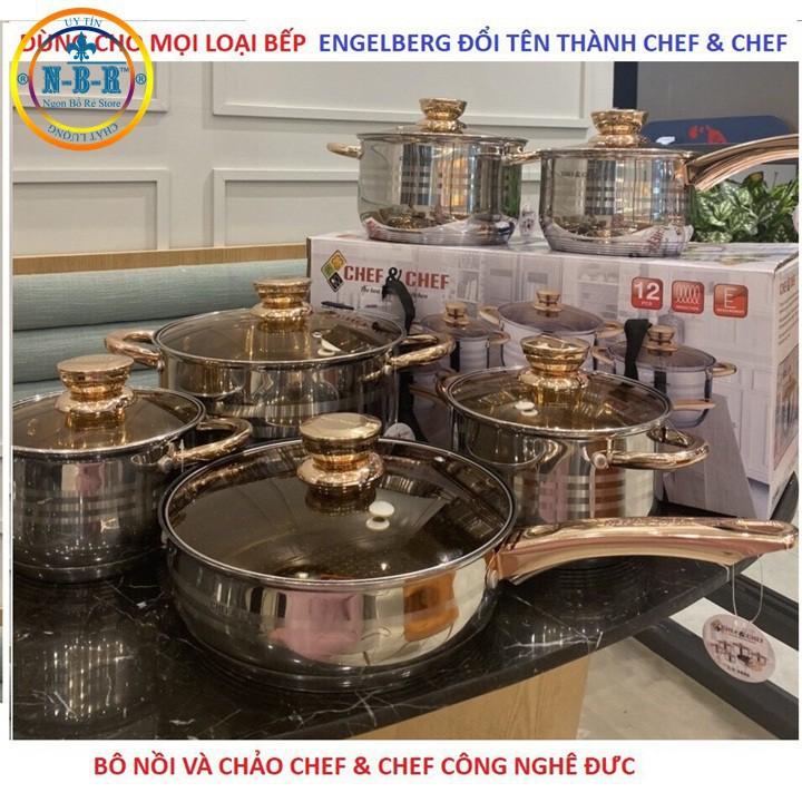 Bộ nồi Chef&Chef 6 món vung kính cao cấp