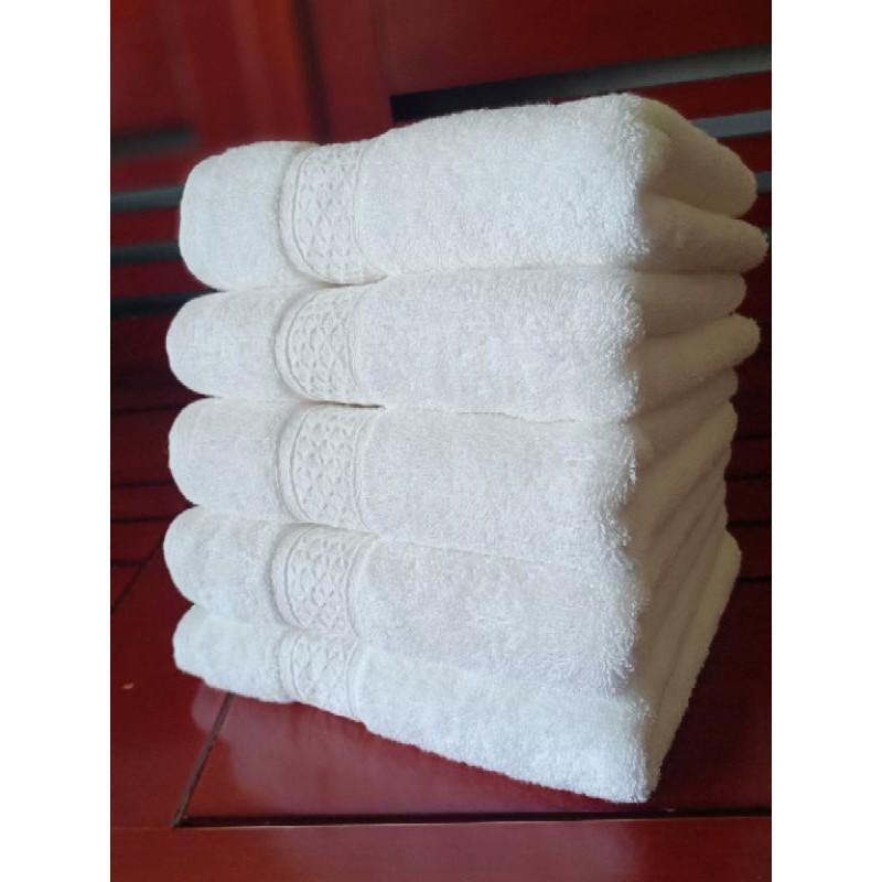 Khăn cỡ trung 40x80cm mềm mịn cao cấp màu trắng