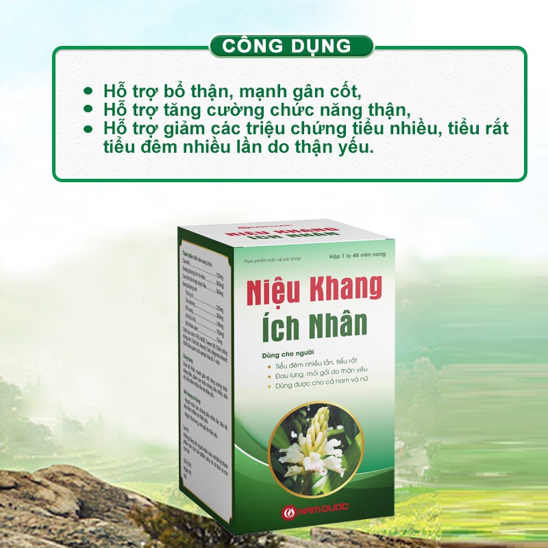 Niệu Khang Ích Nhân, Hỗ trợ tăng cường chức năng thận, giảm các triệu chứng tiểu đêm, tiểu rắt