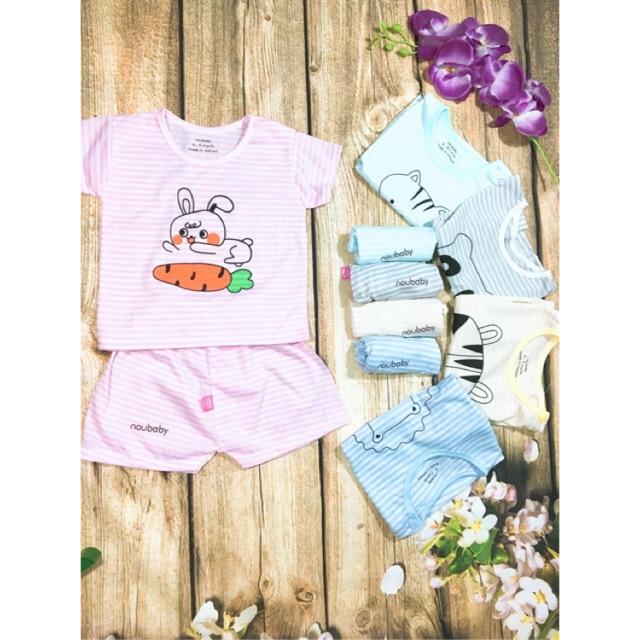 Bộ Cộc tay Noubaby Hình ngộ nghĩnh Cực Mát