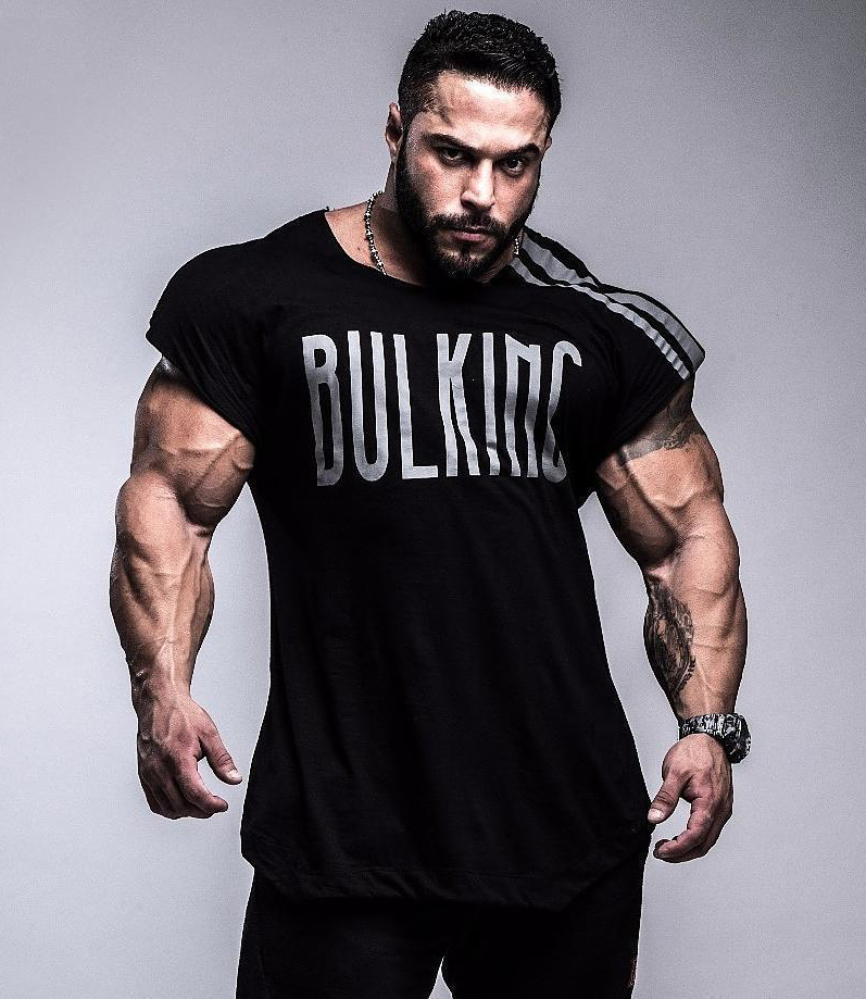 Áo nửa cộc tay nam BULKING BKG XXX không may viền