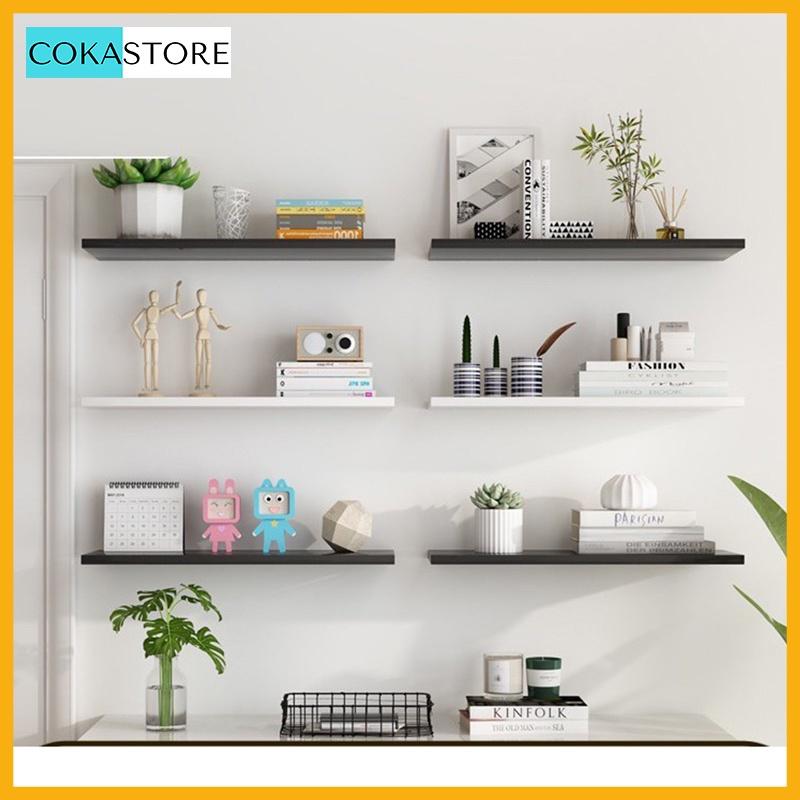 Kệ Gỗ Trang Trí Treo Tường 1 Thanh 80cm Đến 120cm Kết Âm Tường Màu Sắc Đa Dạng