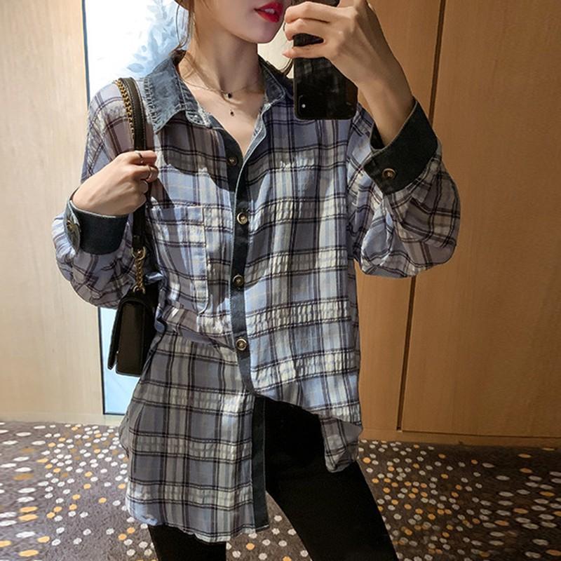 Áo sơ mi nữ tay dài phong cách vintage
