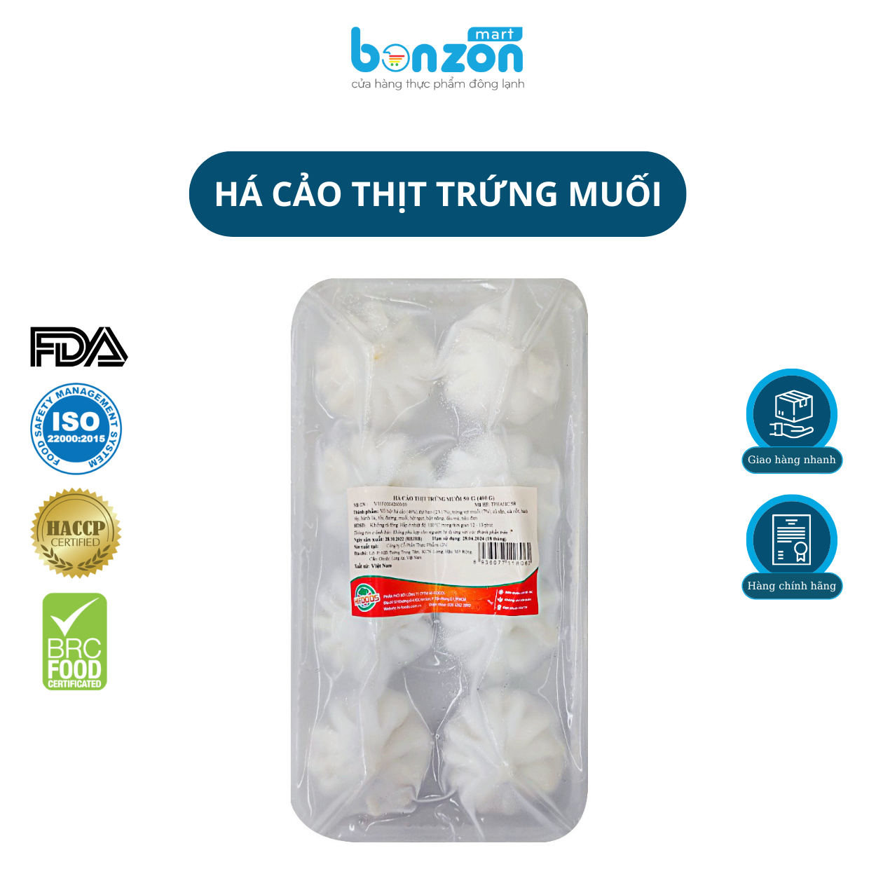 Há cảo thịt trứng muối 400gr