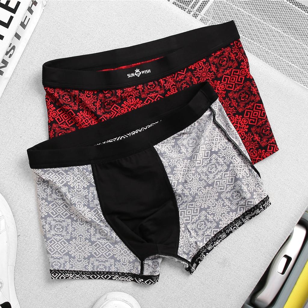 Quần sịp nam đùi thun lạnh cao cấp quần lót tam giác boxer thông hơi bigsize COMBO 3 CHIẾC xuất nhật sunwish