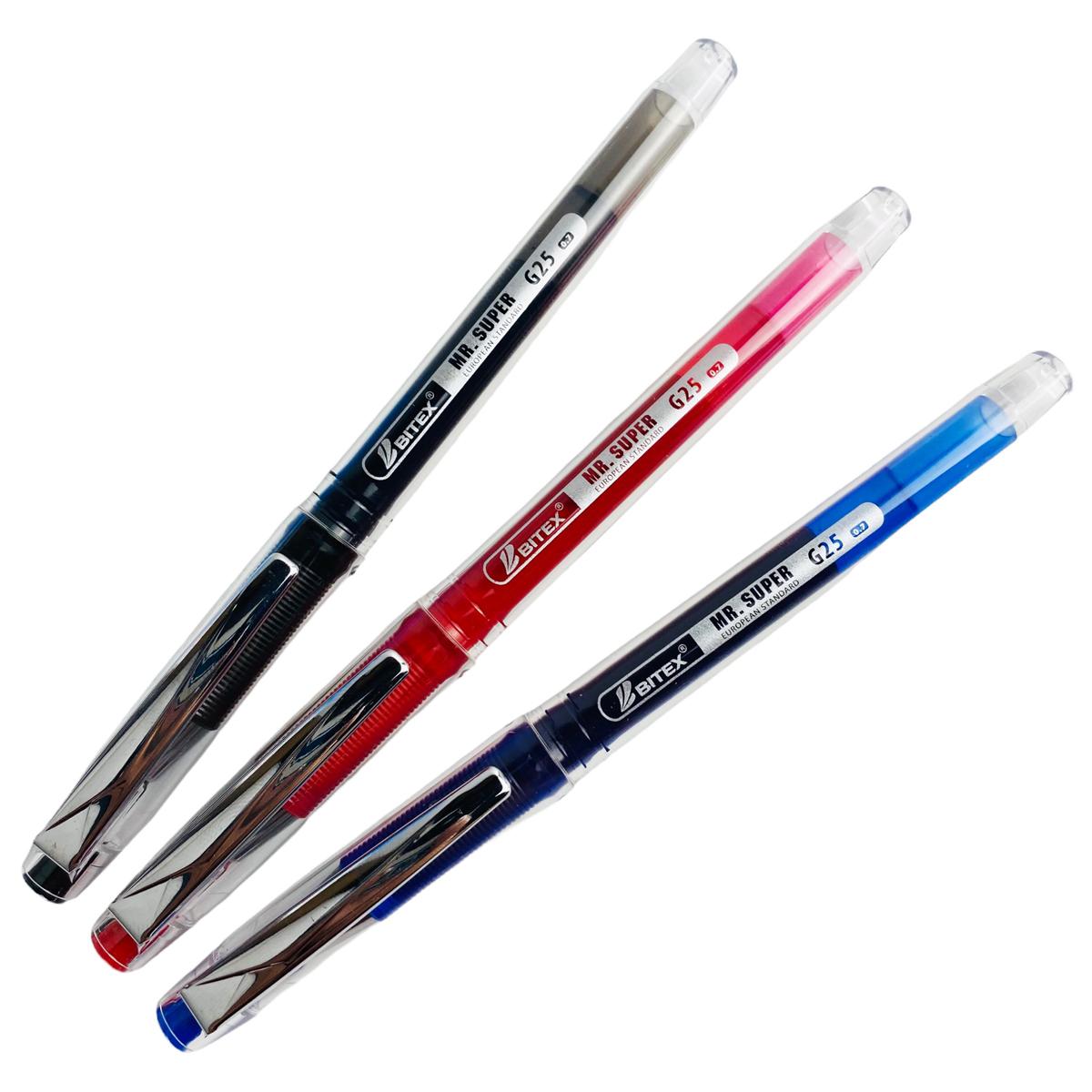 Bút Gel Mr Super 0.7 mm - Bitex G25 - Mực Đỏ