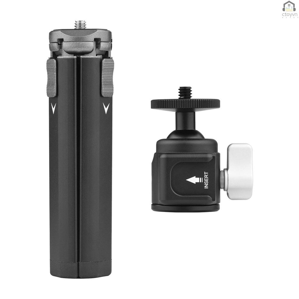 Giá đỡ ba chân mini bằng hợp kim nhôm kèm ốc vít 1/4 inch cho máy ảnh/điện thoại