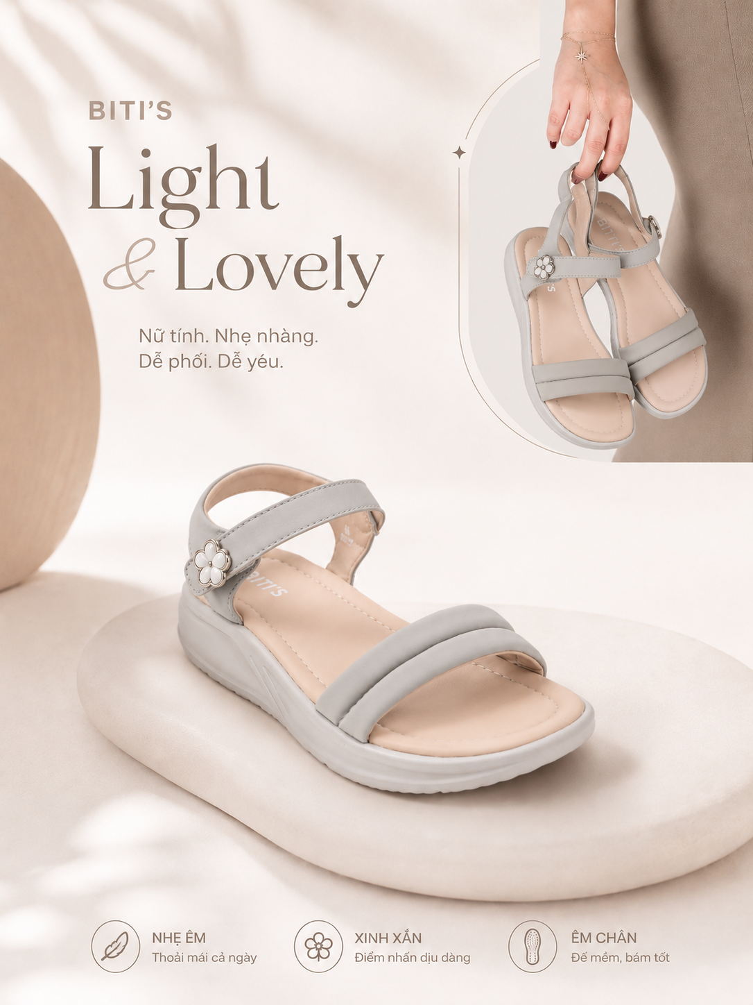 Sandal Biti's nữ đế êm (35-40)