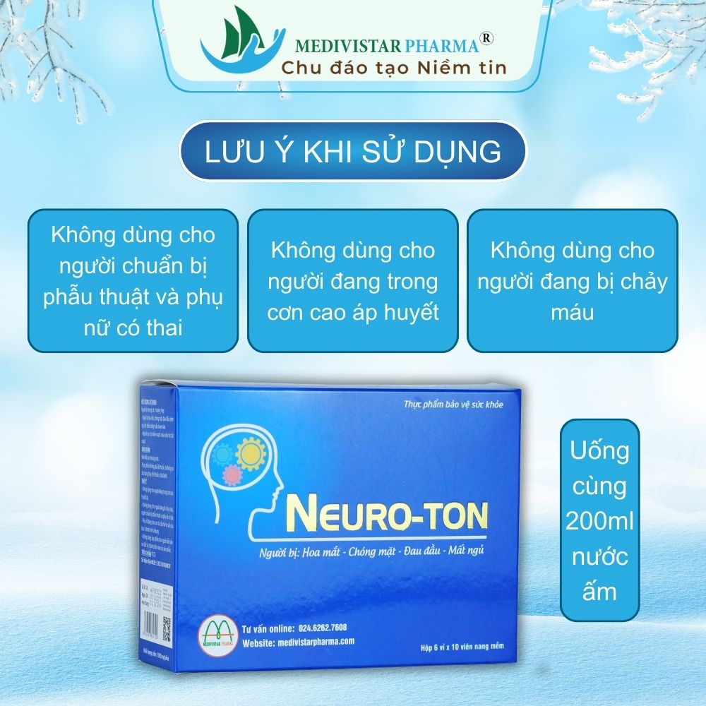 Bổ Não NEUROTON Dành Cho Người Già Hỗ Trợ Cải Thiện Mất Ngủ, Suy Giảm Trí Nhớ, Tăng Cường Tuần Hoàn Máu 60 Viên/Hộp