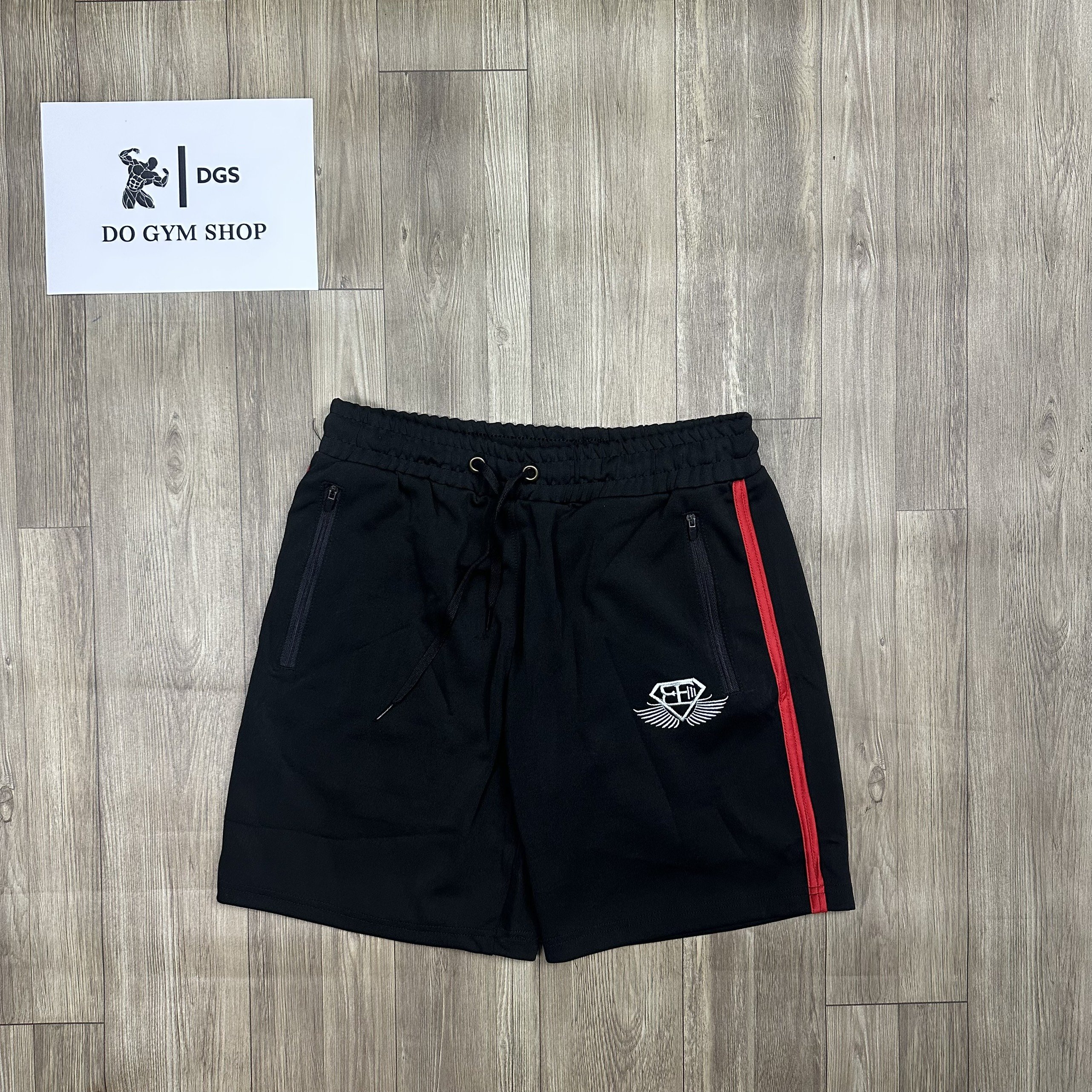 Quần short nam tập gym DO GYM SHOP logo thêu chất thun poly co giãn 4 chiều không xù lông QLQL3