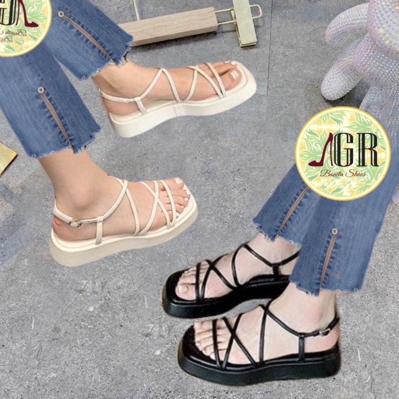 Sandal xuồng dây quai IX khoá gài xinh cao 3 cm