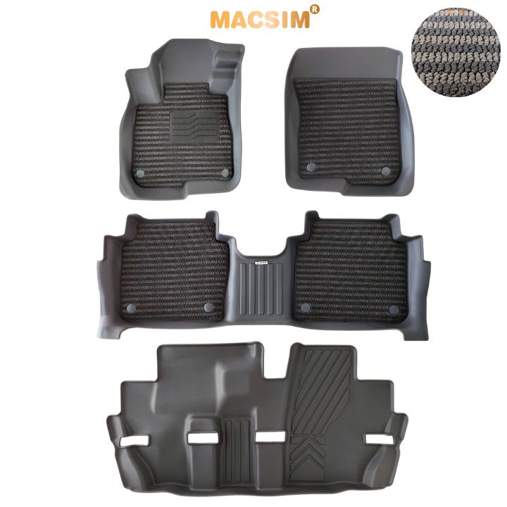 Thảm Lót Sàn 2 Lớp TPE Macsim Honda CRV​​​​​​​ 2017-2022 Chuẩn Form, Bền, Không Mùi (sd3 xám đen ct)