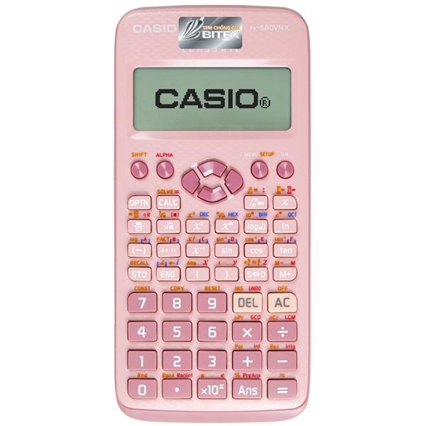 Bộ Máy Tính Casio FX 580 VN X - Màu Hồng + 2 Bút Bi Pilot BP-1RT - Mực Xanh