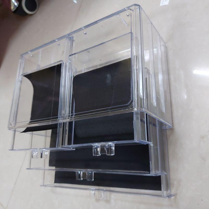 Kệ đựng đồ trang điểm mĩ phẩm mica 4 tầng_Bán thanh lý hàng lỗi do vận chuyển