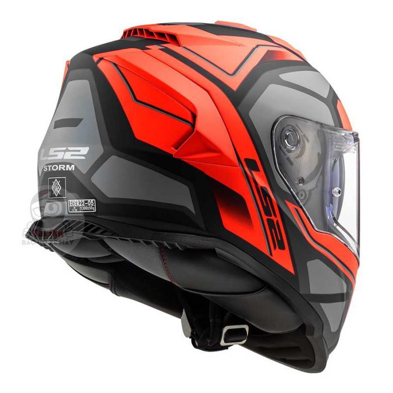Mũ bảo hiểm fullface 2 kính LS2 FF800 Storm Faster đỏ tặng kèm Pinlock