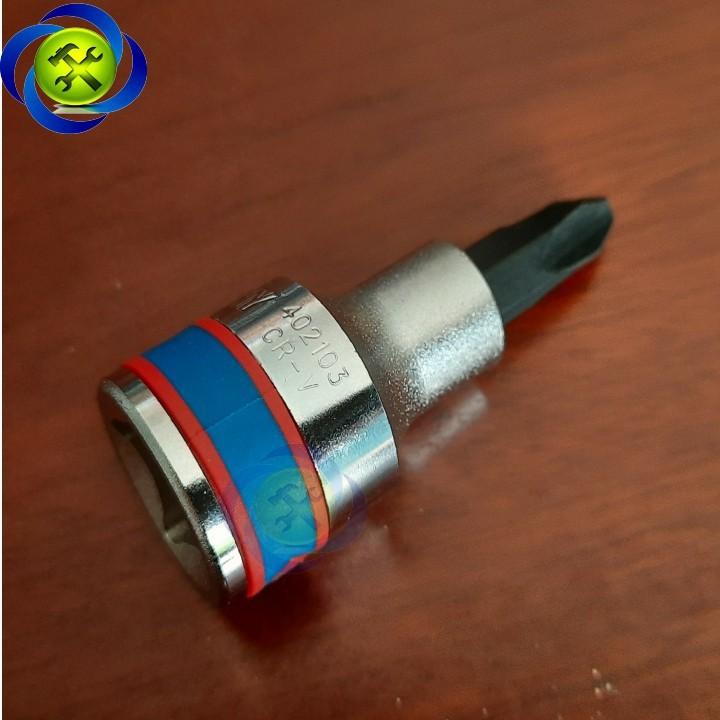 Đầu tuýp 1/2 mũi vít bake PH3 8mm Kingtony 402103 NO.3