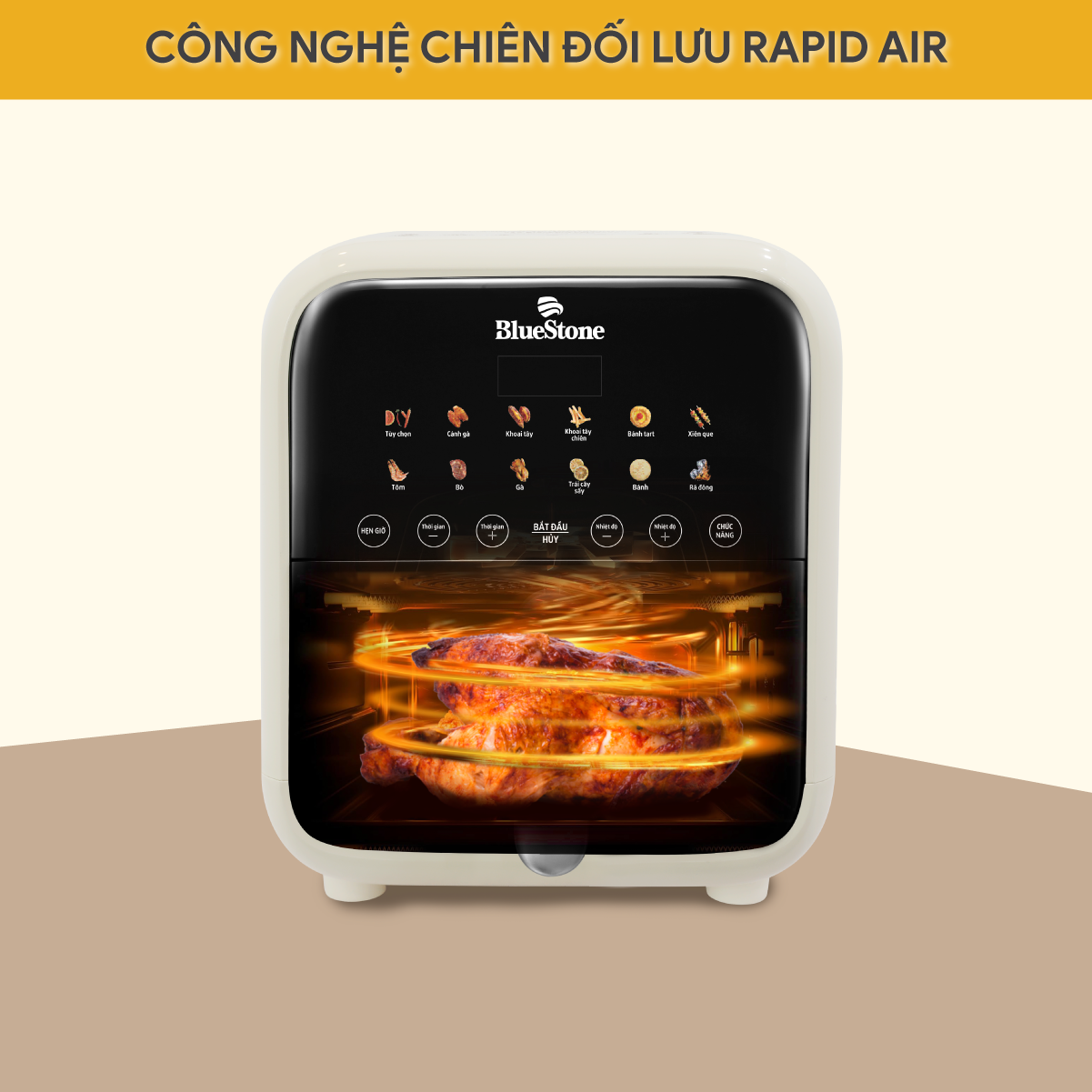 Nồi Chiên Không Dầu BlueStone AFB-5861 7 Lít 1800W - Hàng Chính Hãng