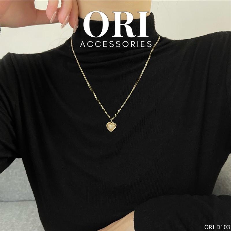 Dây chuyền nữ trái tim Lovely Heart xinh xắn thời trang ORI ACCESSORIES D103
