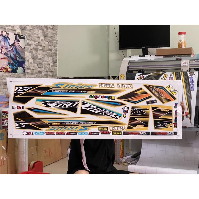 Tem rời dành cho Sirius dán xe vàng