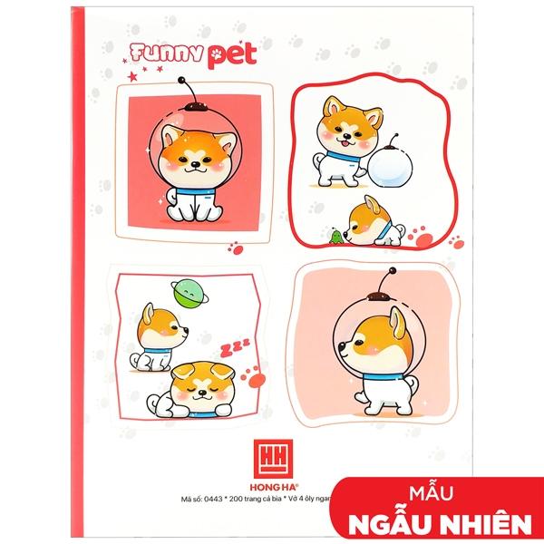 Vở Class Funny Pet - 4 Ly Ngang 200 Trang 58gsm - Hồng Hà 0443 (Mẫu Màu Giao Ngẫu Nhiên)