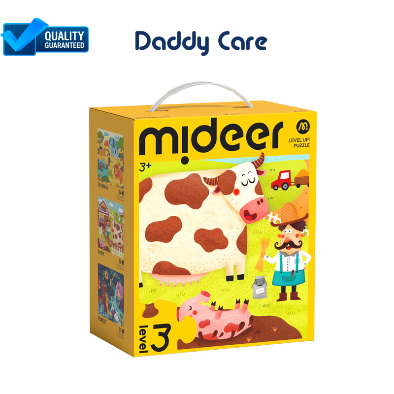 Xếp Hình Cho Bé 3, 4, 5 Tuổi cấp độ Mideer puzzles Level Up 3 Natural Scenery đồ chơi trí tuệ cho bé