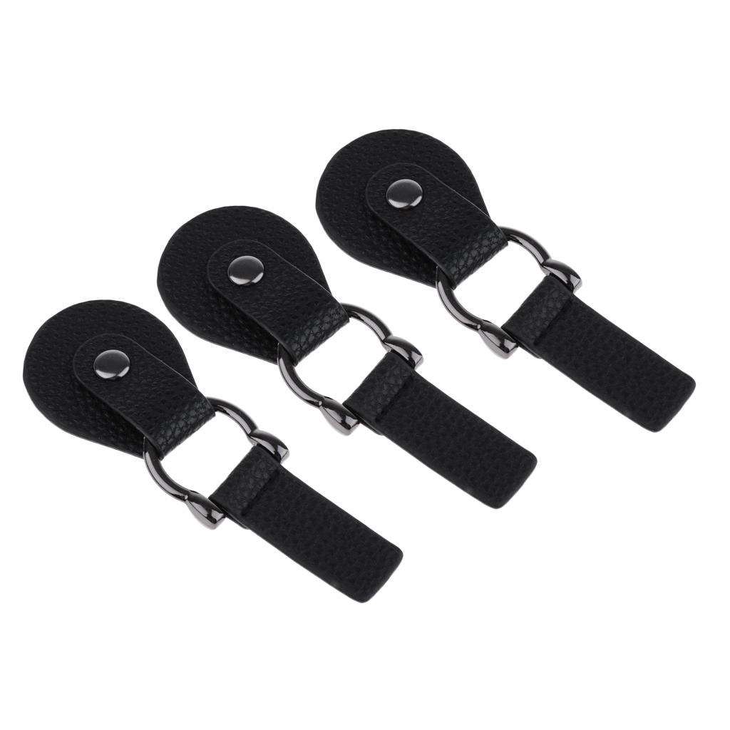 3 May Trên Ví Cầm Tay Giả Da Khóa Tab Tự Làm Túi Đeo Vai Túi Xách Thay Thế-Đen