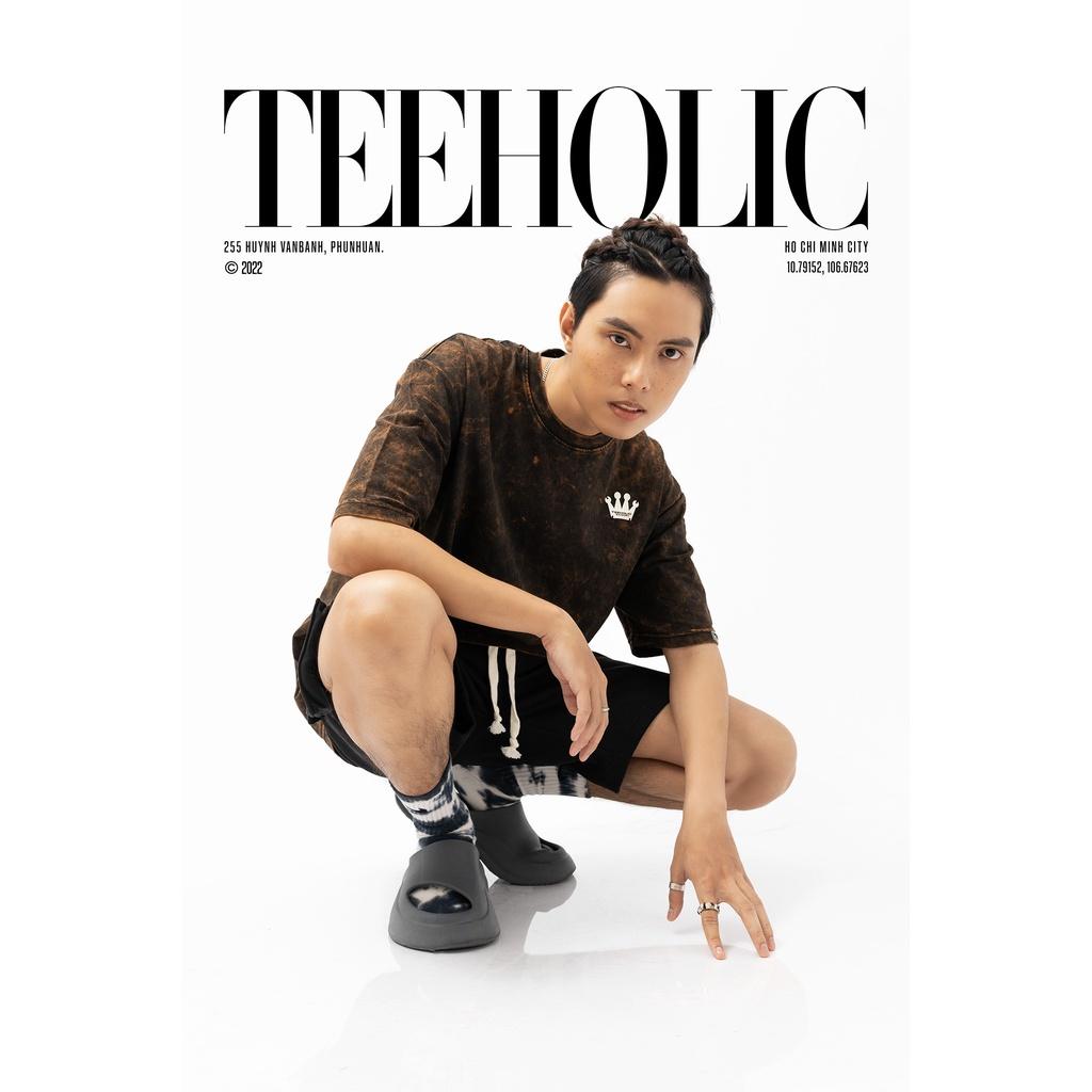 Quần Short Unisex Túi Hộp Màu Đen TeeHolic - THS