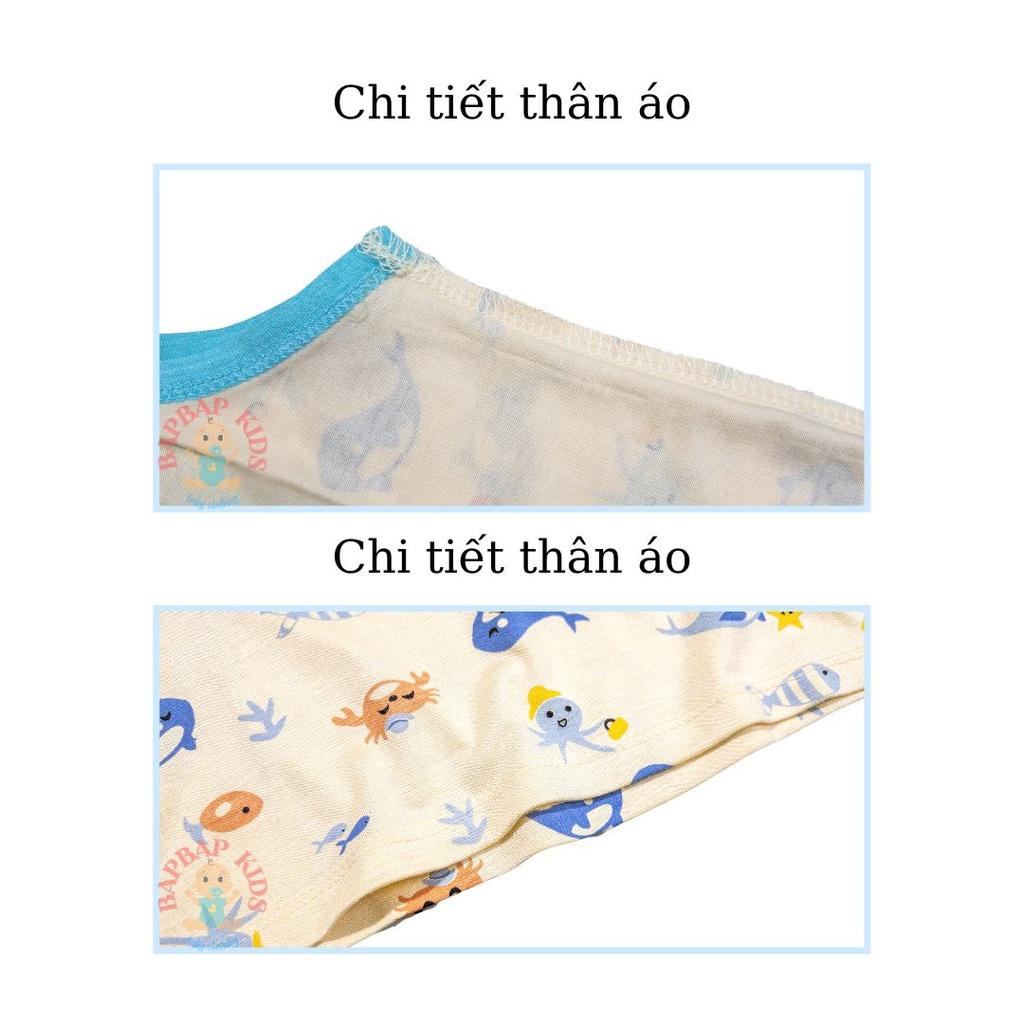 Bộ Ba Lỗ Cho Bé Trai, Bé Gái BAPBAP Vải Thun Lạnh Minkymom Họa Tiết Ngộ Nghĩnh In Tràn Thân, Đồ Bộ Trẻ Em Mặc Nhà