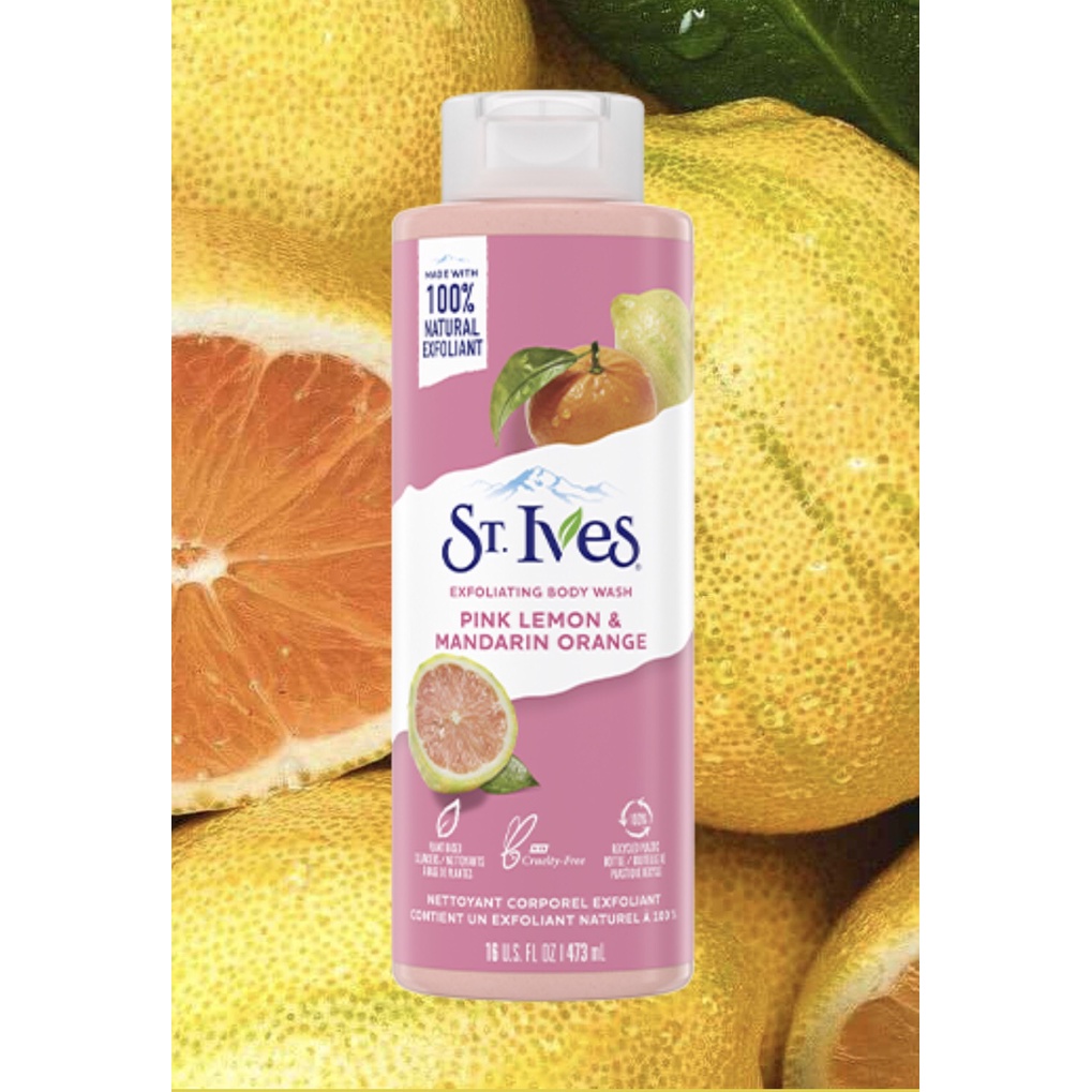 Sữa Tắm ST. IVES BODY WASH Tẩy Tế Bào Chết cam chanh 650ml