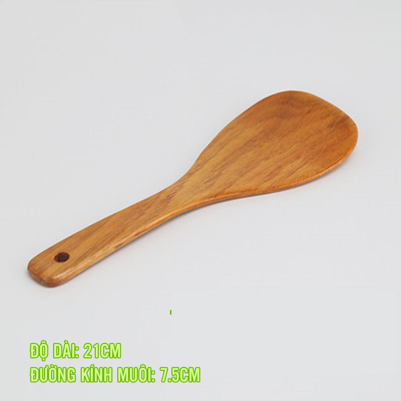Combo 4 Món Muôi Xẻng Nấu Ăn Gỗ Tự Nhiên Chịu Đươc Nhiệt Độ Cao