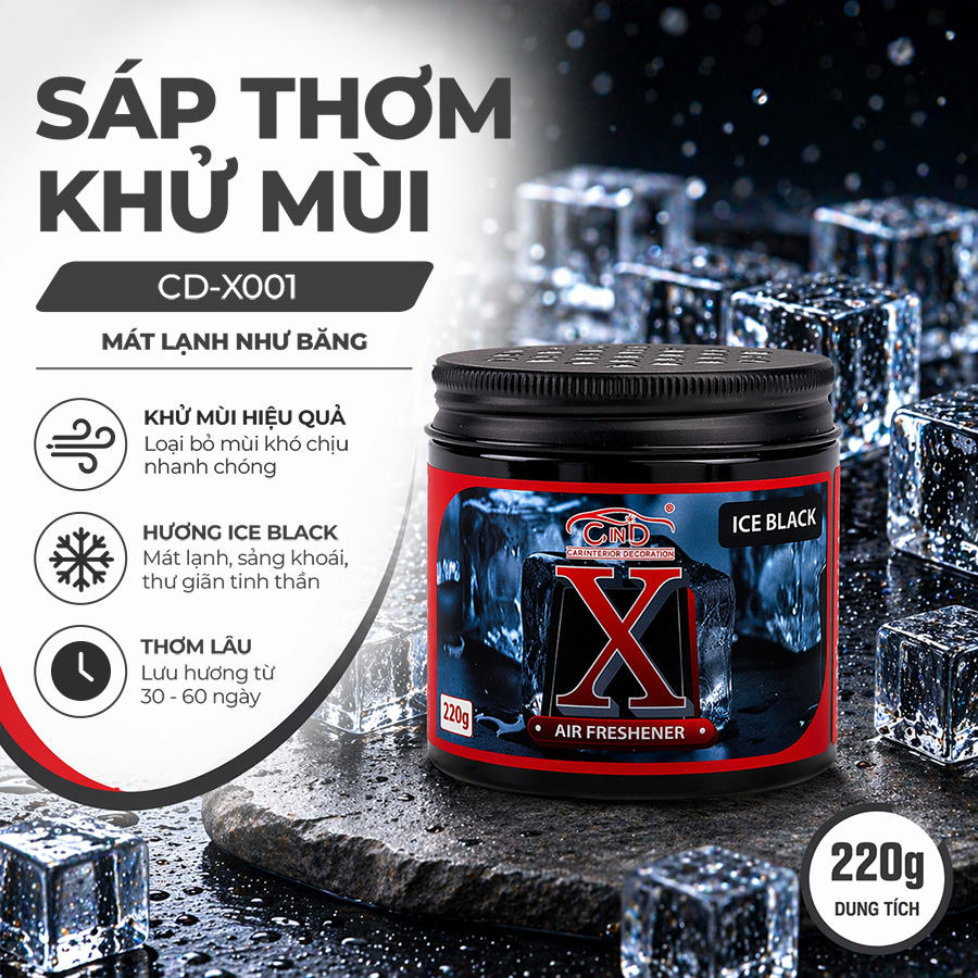Sáp Thơm Ô Tô CIND X-Gel CD-X004 Ice Black 220g
