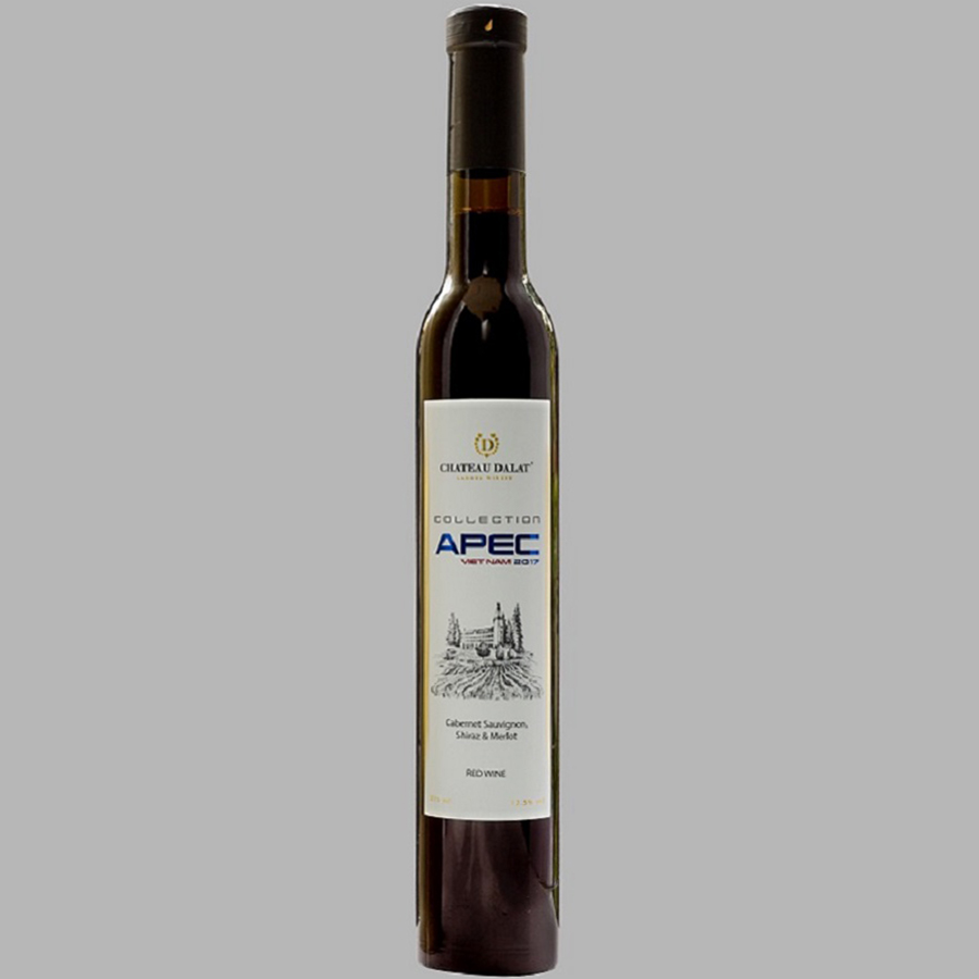 Rượu Vang Đỏ Đà Lạt Ladofoods Chateau Apec Collection Wine 375ml 12,5% - Không Kèm Hộp