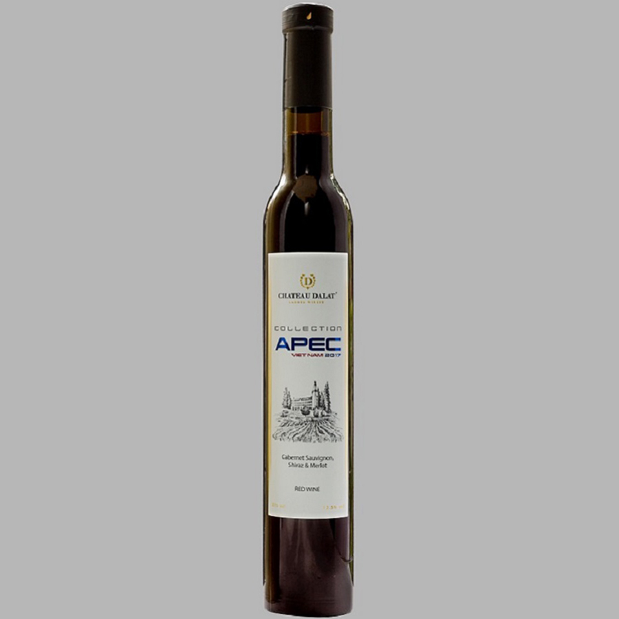 Rượu Vang Đỏ Ladofoods Chateau Dalat Apec Collection Wine 375ml 12,5% - Không Kèm Hộp