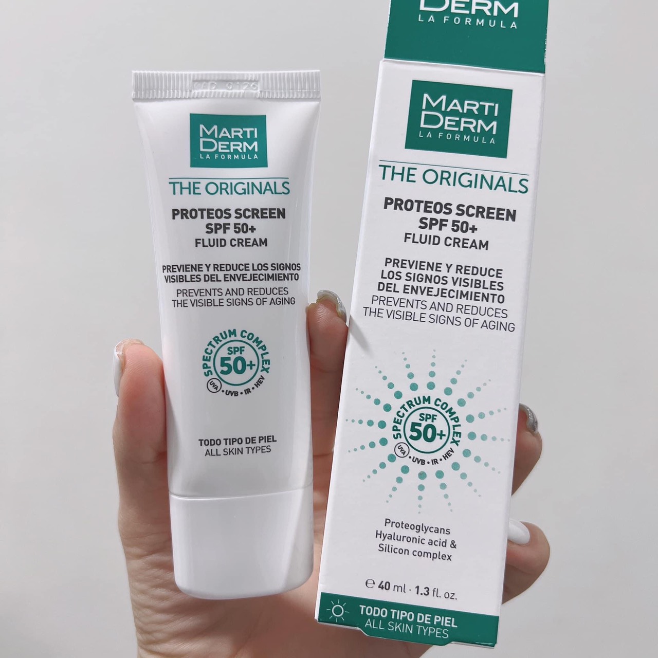 Kem Chống Nắng Phổ Rộng Toàn Diện Ngừa Lão Hóa, Phòng Chống Nám Quay Lại - MartiDerm The Originals Proteos Screen SPF50+ 40 ml