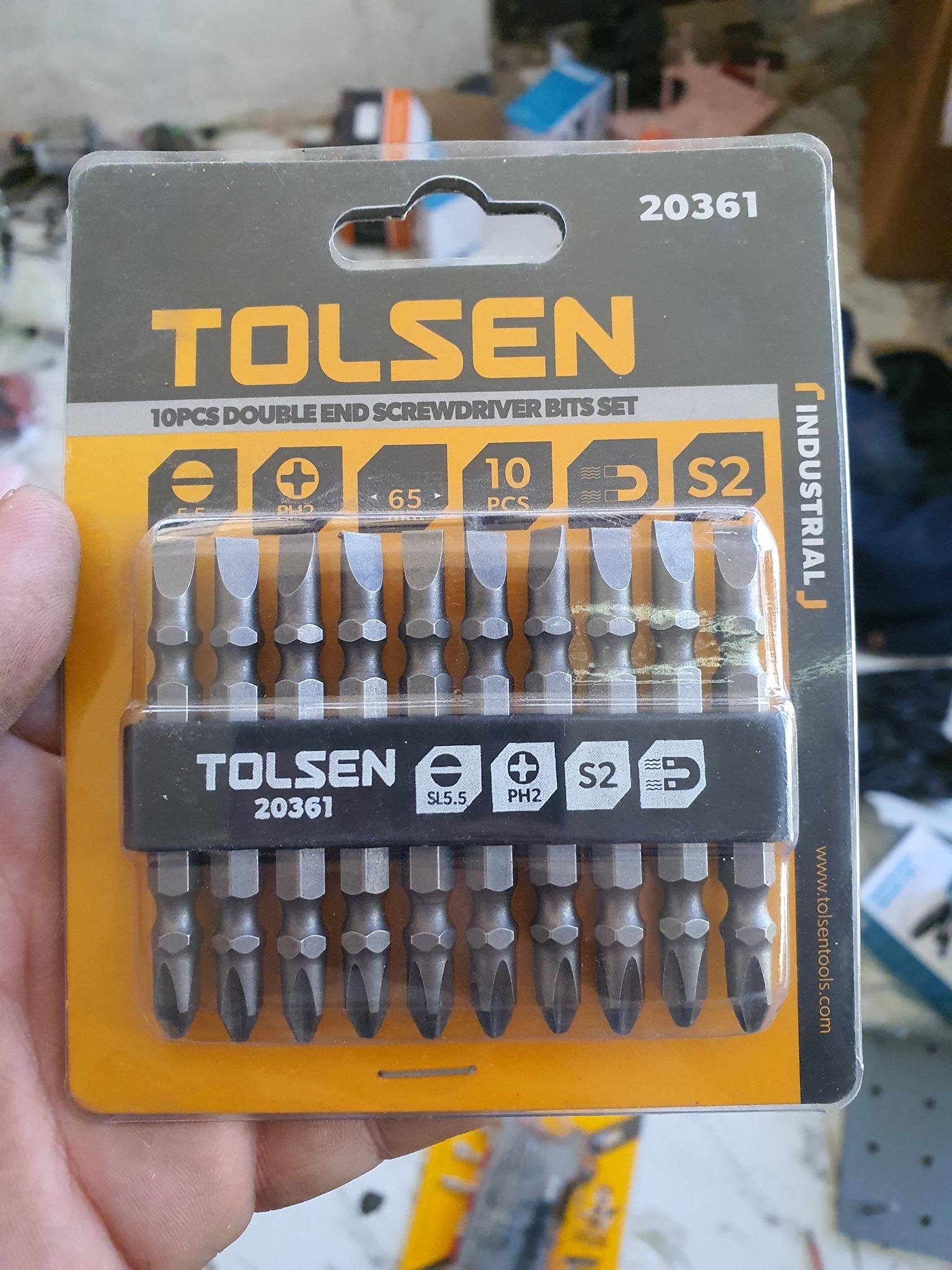 BỘ 10 TUA VÍT 2 ĐẦU CỘNG & TRỪ TOLSEN 20361 - HÀNG CHÍNH HÃNG