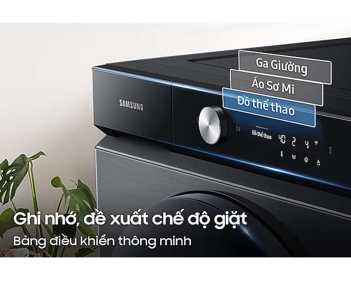 Máy giặt thông minh Bespoke AI với Ngăn giặt xả tự động, 11kg WW11CB944DGBSV - Hàng chính hãng