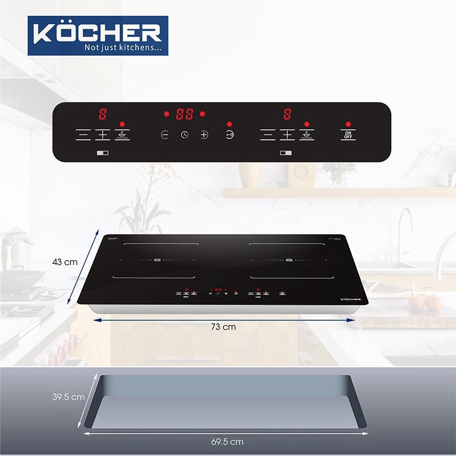 Bếp từ KOCHER DI-633SPMAX01đặt âm/dương mặt kính chịu lực - Hàng chính hãng