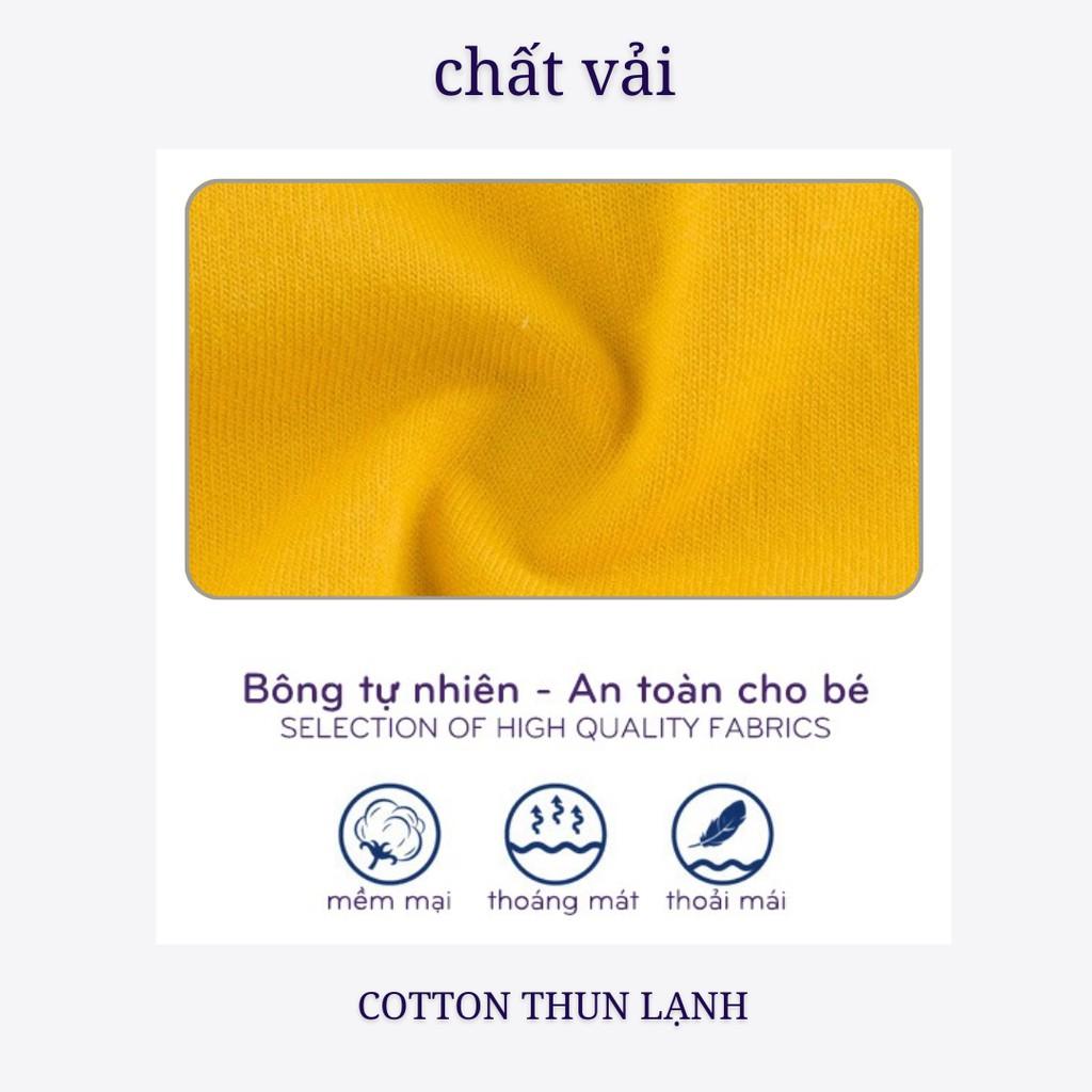 Đồ Bộ Bé Gái, Bé Trai Minky Mom Vải Thun Lạnh Quần Dài Hoạ Tiết Hoa Lá Phối Viền, Bộ Cộc Tay Cho Bé Mặc Nhà MKMTD2123