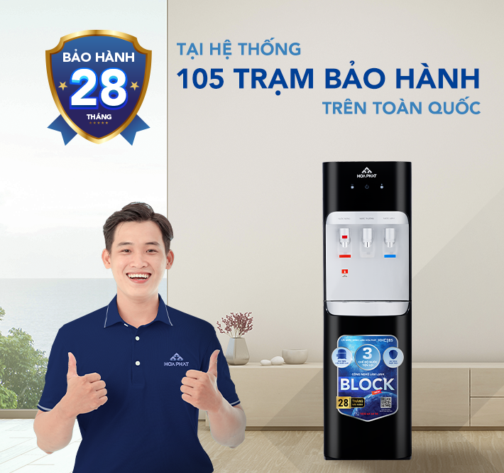 Cây nước nóng lạnh hút bình Hòa Phát HHC385 - Bảo hành 28 tháng - Hàng chính hãng